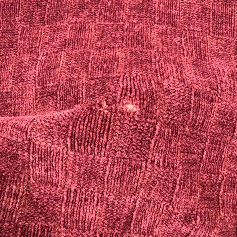 Croft & Barrow Mens XL Burgundy Red Textured Chenille Knit Crewneck Sweater - Picture 7 of 10